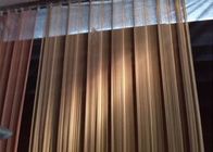 Decorative Metal Mesh Curtains Lightweight For Hotel / Lobby Gold / Gunmetal