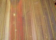 Aluminum Metal Mesh Curtains Screen Size Customized For Hotel And Restaurant