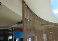 Durable Stainless Steel Mesh Curtain , Cascade Coil Curtain For Meeting Room
