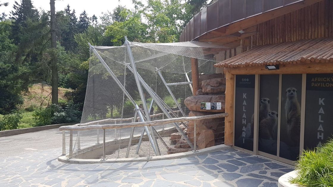 Elegant Stainless Steel Wire Rope Mesh / Bird Netting Mesh Animal Enclosure