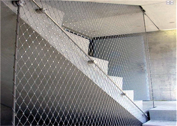Lightweight Safety Rope Mesh / Anti Corrosive Stainless Steel Netting Mesh