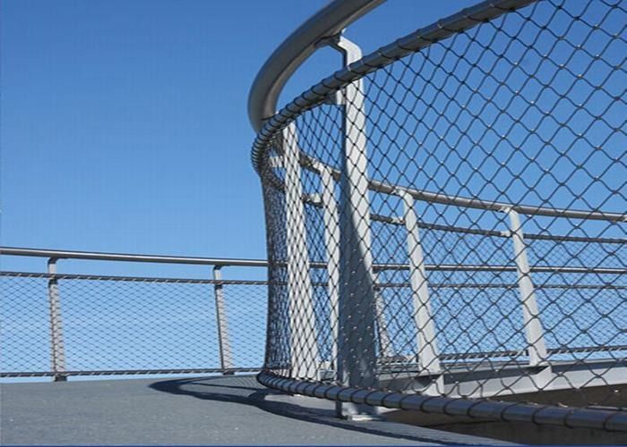 High Strength Metal Netting Mesh , SS 304 316 Wire Net Fencing For Schools