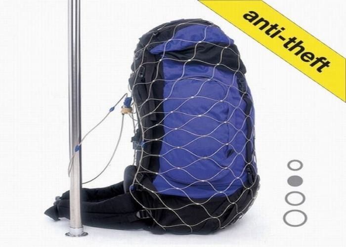 Stainless Steel Rope Wire Anti Theft Mesh Luggage Security Bags Protector