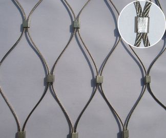 Flexible Stainless Steel Cable Mesh Netting / X Tend Mesh Style Corrosion Resistant