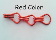 Red Aluminium Chain Curtain Double Hook Type With 1.6mm 1.8mm 2.0mm Wire Diameter