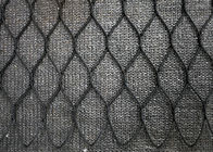 Black Oxide Hand Woven Wire Rope Mesh , Stainless Steel Diamond Wire Mesh Fencing