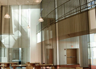 Versatility Wire Mesh Drapery , Aluminum Alloy Mesh Shower Curtain With Good Ventilation