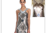 Fashionable Metallic Mesh Fabric Silk Screen Type For Clothing Design