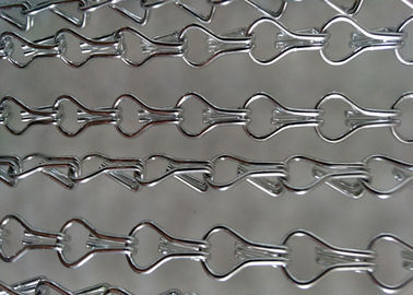 Double Jack Fly Screen Chain Curtain / Fine Aluminum Chain Mesh Curtains