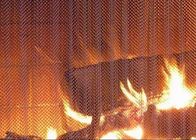 Professional Metal Coil Drapery / Lightweight Mesh Curtain Fireplace Screen