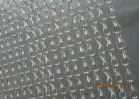 Silver Insect Mosquito Aluminium Fly Screen Chain Curtain , Aluminum Mesh Screen