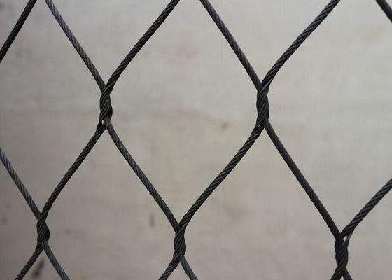 1.6mm Black Oxide Wire Rope Mesh Stainless Steel Aviary Mesh