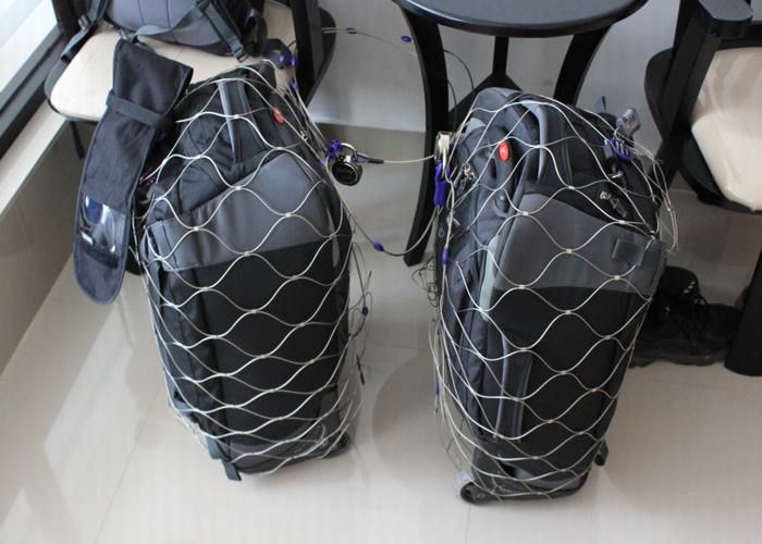 Waterproof Anti Theft Backpack Mesh / Metal Wire Rope Mesh For Travelling Bags Security