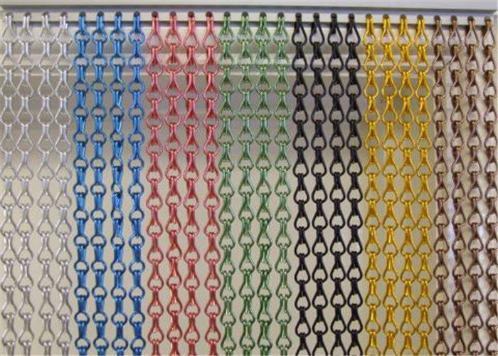 Multicolor Aluminum Chain Fly Screen , Elegance Door Fly Screen Curtain