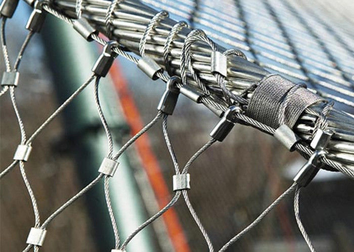 Multifunctional Architectural Wire Rope Mesh , Stainless Steel Wire Netting